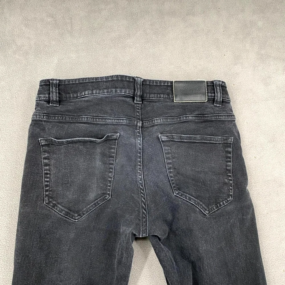 Only & Sons Onsloom Slim Jeans Men 32 Black Dark Wash Denim Low Rise Skinny Leg